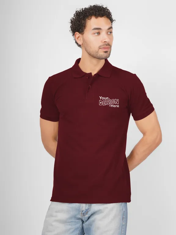 Maroon Cotton Polo